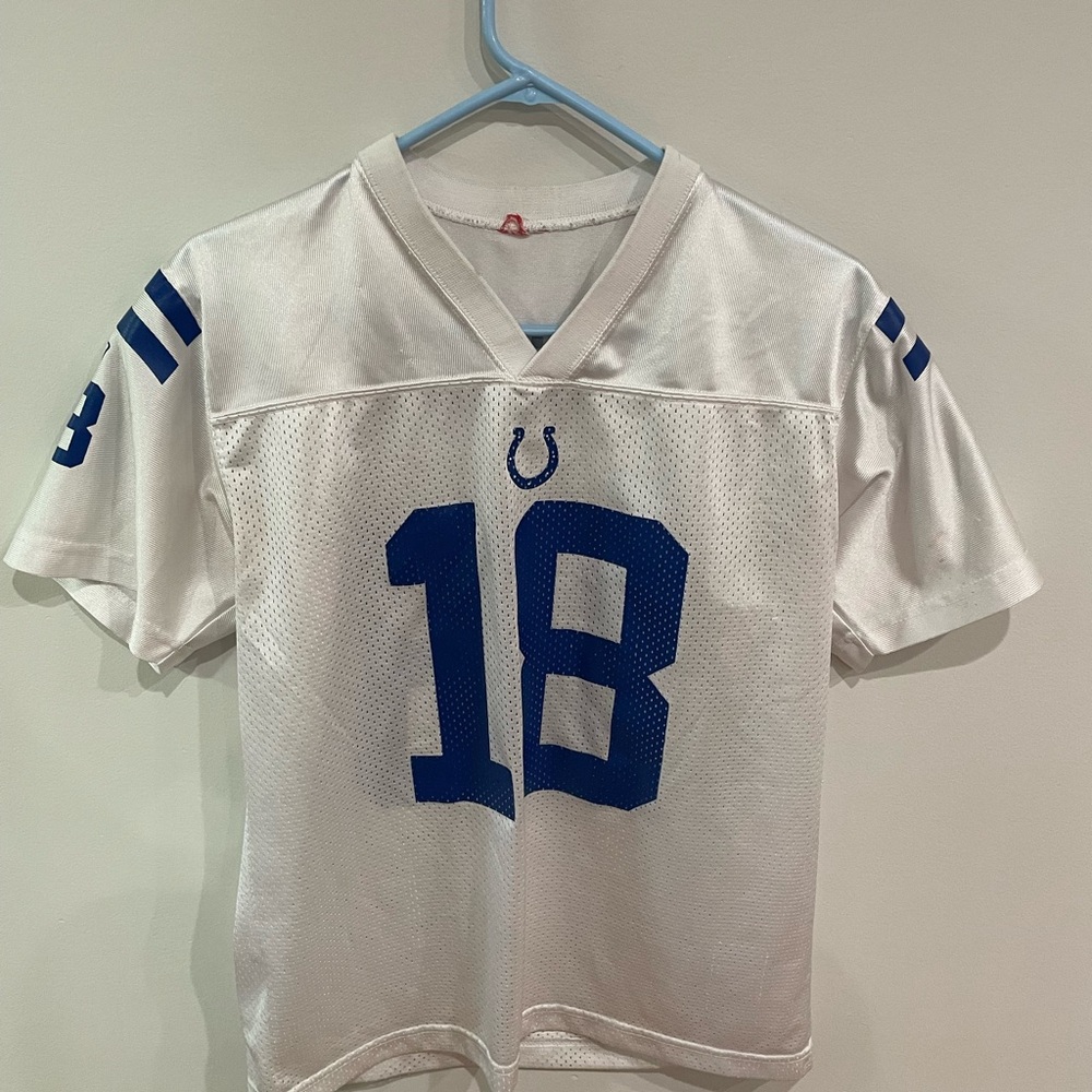 Reebok NFL Indianapolis Colts Peyton Manning #18 White Jersey Youth Large 16-18